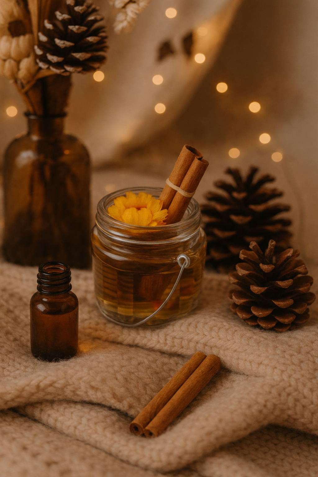 Kaneel Warmte – Decoratief Waxobject in Glas