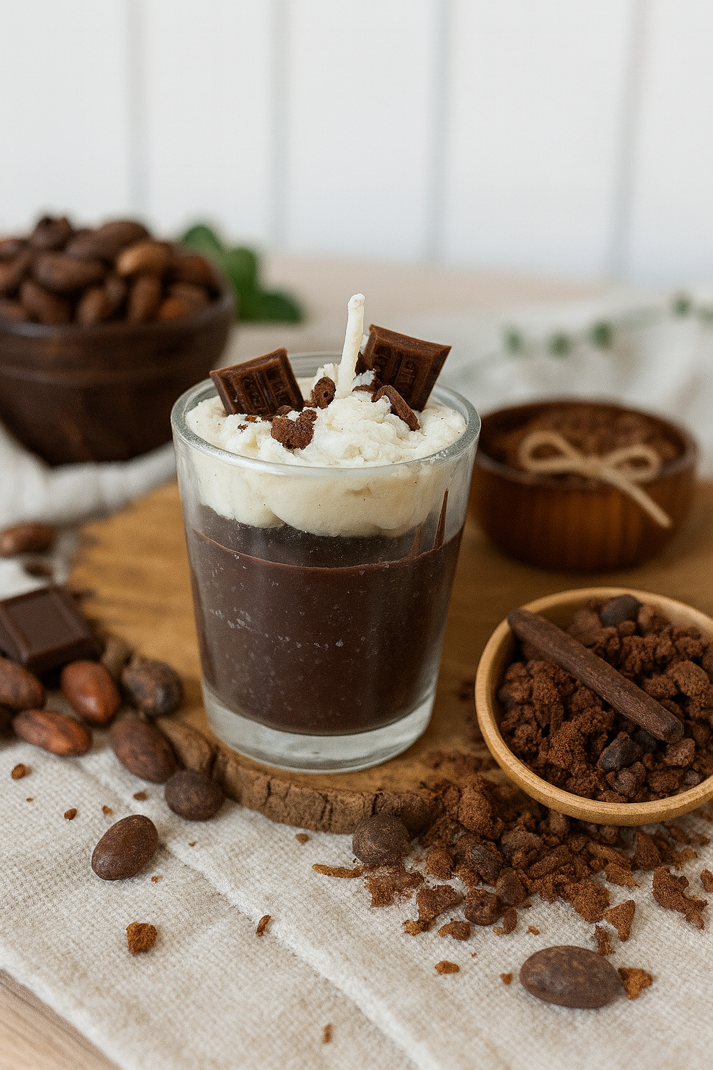 Chocolade & Slagroom Geurkaars – Soyawax – Romige Chocoladegeur