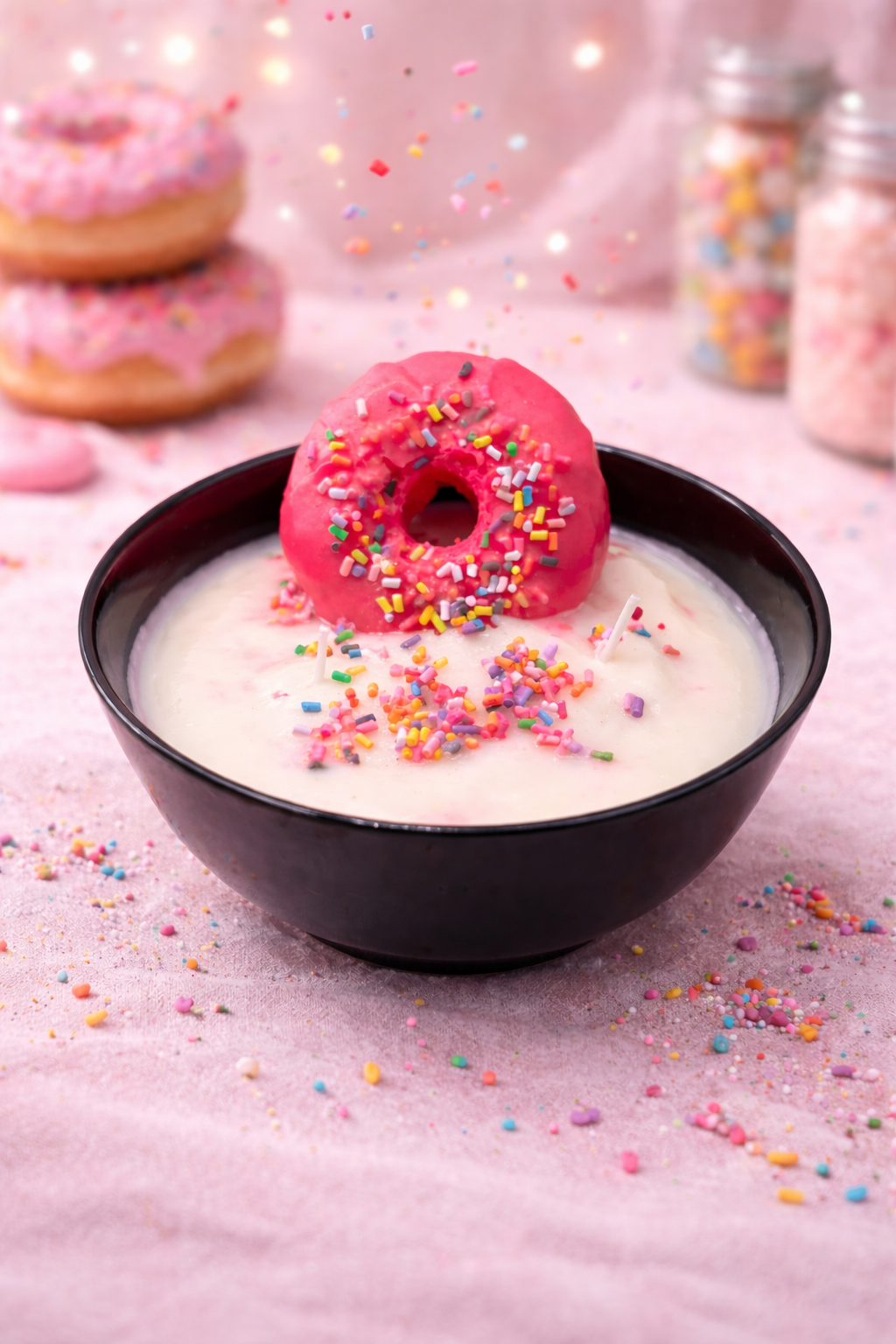 🍩 Donut Decoratiekaars – Speels & Uniek